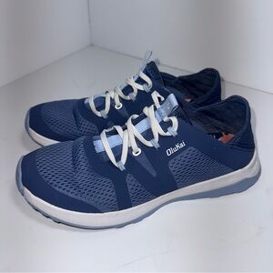 OluKai women’s Huia Navy and White Sneakers size 8